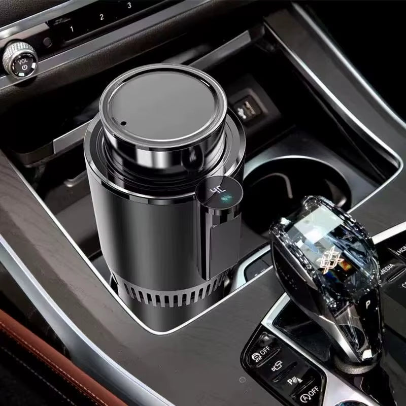 Hot and Cold 2 in 1 Car Accessories 12V Smart Fast Cooling and Heating Smart Hot and Cold Cup Holder Trash Can for Car