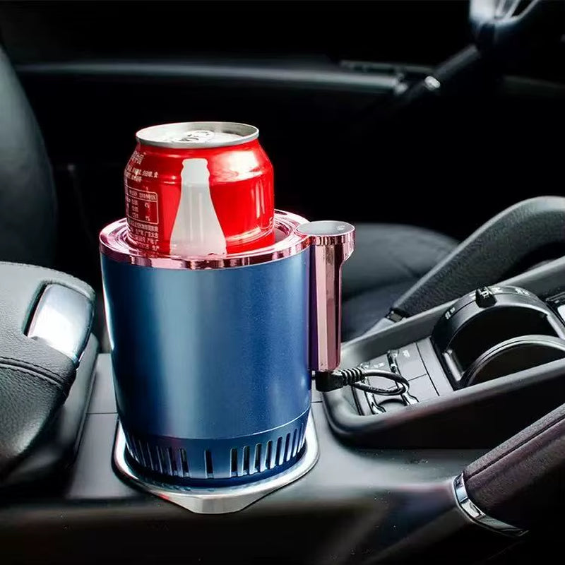 Hot and Cold 2 in 1 Car Accessories 12V Smart Fast Cooling and Heating Smart Hot and Cold Cup Holder Trash Can for Car